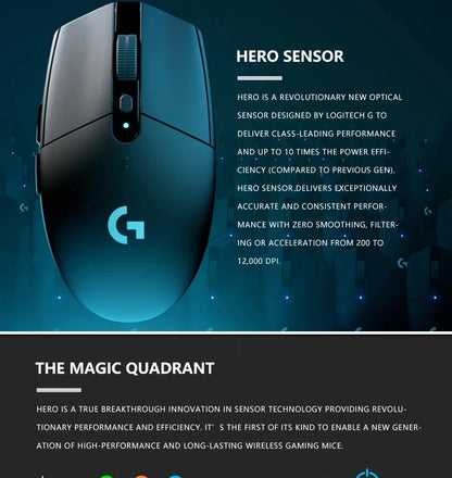 Logitech G102 G203 Wired Gaming Mouse 8200 DPI RGB Backlit Mouse with 2.1M USB Cable, Precision PC Gaming Mouse for Laptop & Office