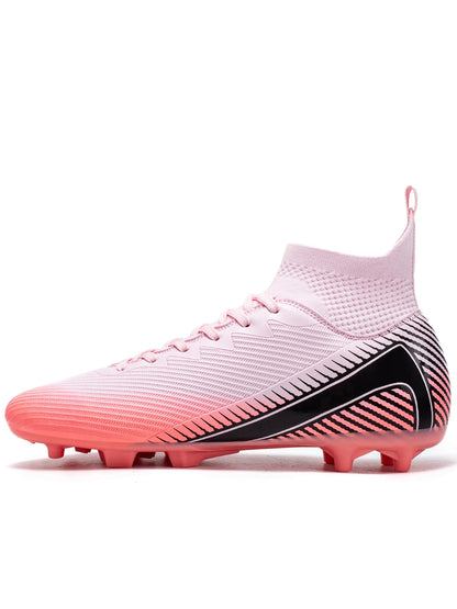 Scarpe da calcio Professional Grass AG FG con tomaia integrata in tessuto PU e suola resistente in TPU, antiscivolo e resistente all’usura, calzature per ragazzi