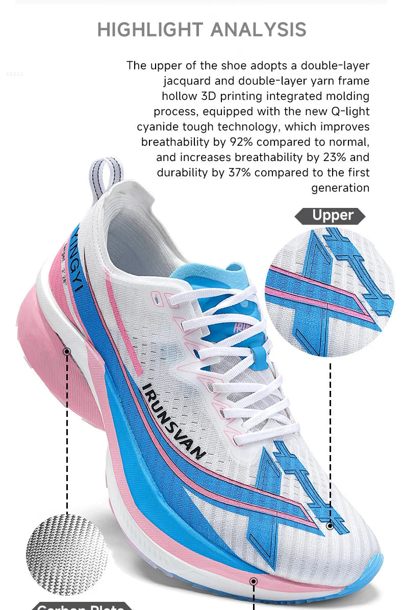 2025 Carbon Plate Marathon Running Shoes Professional Test; Stable Support Ultra-Light Bounce Shoes Unisex 088