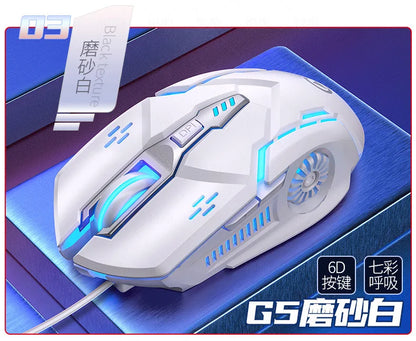 Laser Gaming Mouse for PC Gamer with LED Backlit, Ergonomic Wired USB Mouse, 3200 DPI Computer Gaming Mouse for Laptop & Desktop