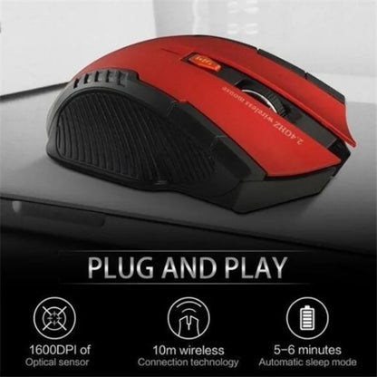 Mini Portable Wireless Optical Mouse 2.4GHz USB Computer Mouse for PC & Laptop, Ergonomic Mini Portable Wireless Mouse with Adjustable DPI