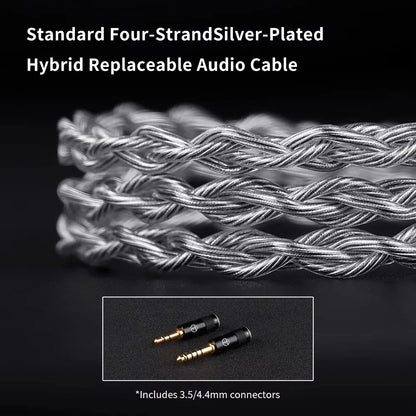 TRN SHELL 4DD+1Planar Hybrid Drivers In-Ear Earpohne IEM 0.78mm Detachable Cable Wired HIFI Music Earbuds Nozzle Design Headset