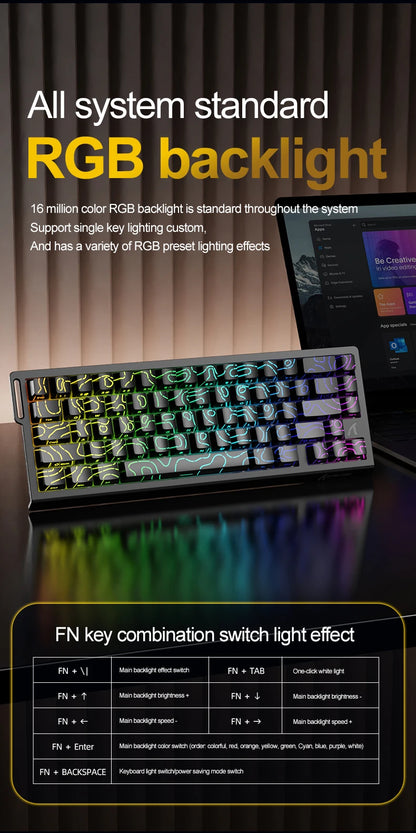 ATTACK SHARK X68HE Magnetic Mechanical Keyboard, 8000Hz Rapid Trigger Gaming Keyboard with Hall Effect Magnetic Switches, SOCD, 0.01mm RT, Wired RGB Keyboard