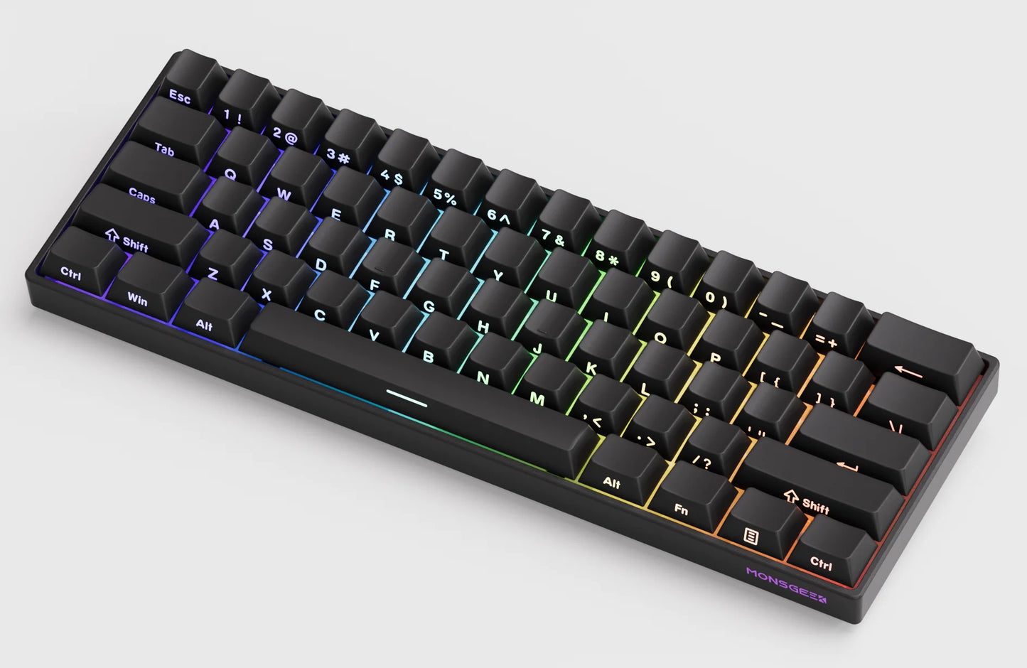 Akko MonsGeek FUN60 Magnetic Switch Mechanical Keyboard 60% Gaming Keyboard with Rapid Trigger 0.01mm, 8K Polling Rate, ARGB, Custom Mechanical Keyboard