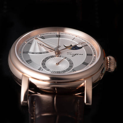 2023 Sugess Watch of Men Automatic Mechanical Moon-Phase Wristwatches Power Reserved  Sapphire WaterResistant Tianjin Movement