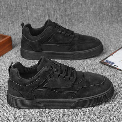 Leder-Freizeitsneaker für Herren – stilvolle Low-Top-Schnürschuhe für den Alltag und die Street-Fashion