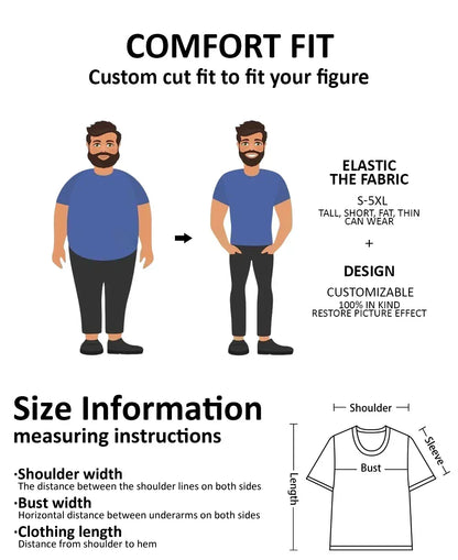 New Men's Black and White Line Tattoo Pattern 3d Short-sleeved T-shirt Tops Street Hip-hop Harajuku Cool T-shirt