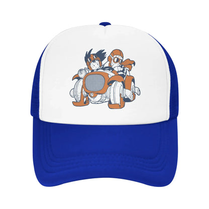Goku Muten Roshi Dragon Ball Z Baseball Caps Sport Sun Hat Anime DBZ Hats Breathable Polyester Trucker Cap Summer Trucker Caps, Produit gaming premium Fraquane