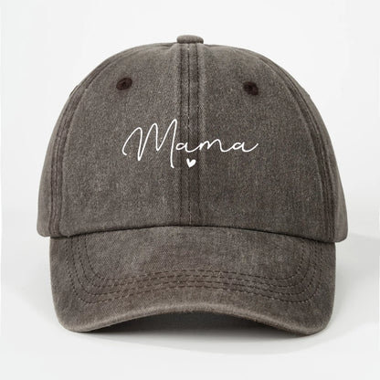 New Printed heart-shaped letters "mama" are fashionable and versatile baseball caps that are suitable for daily outdoor casual w
