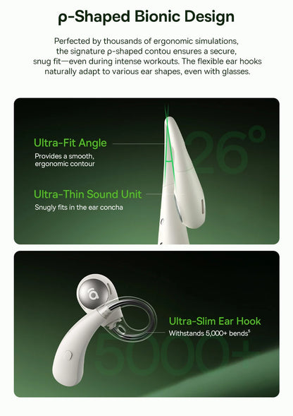 Baseus Eli Sport 2 Open-Ear Wireless Earphones Bluetooth 6.0 OWS Headphones Hi-Res with LDAC OWS Earphones Earhook Sport Earbuds