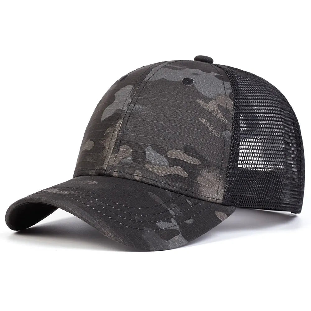 Cappellino da baseball da uomo mimetico, cappello estivo da sole, cappellino da baseball militare mimetico, cappellino tattico traspirante per attività all’aperto