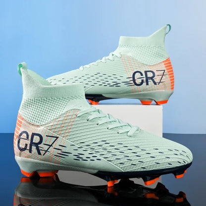 Nouvelles chaussures de football pour hommes, crampons pour terrain en herbe, baskets, chaussures de football de haute qualité, antidérapantes, montantes, pour futsal, matchs en salle, best-seller FG/TF