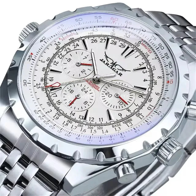 JARAGAR 212 Mechanické automatické pánské hodinky, módní, business, luxusní, s týdenním kalendářem, prémiový dárek pro muže, Reloj Hombre