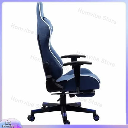Chaise de jeu noire robuste, inclinable à 180 degrés, chaise de bureau ergonomique avec fonction de massage, accoudoirs 2D réglables, tissu