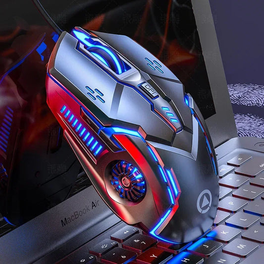 Laser Gaming Mouse for PC Gamer with LED Backlit, Ergonomic Wired USB Mouse, 3200 DPI Computer Gaming Mouse for Laptop & Desktop