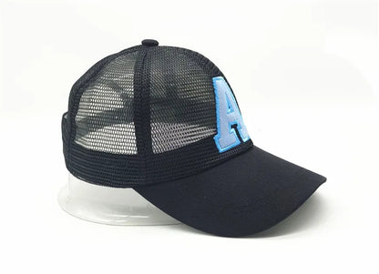 Summer autumn Kid Boy Cartoon Letter Embroidered Baseabll Caps Children Girls Outdoor Leisure Mesh Sport hats