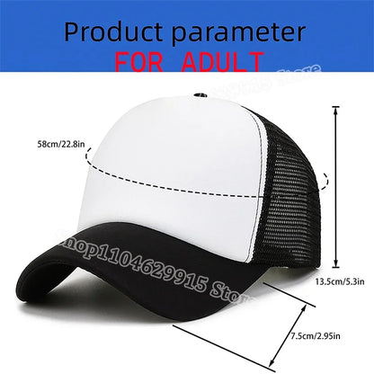 Pokemons Baseball Cap Cartoon Anime Charmander Pikachu Squirtle Headwear Summer Adjustable Breathable Mesh Hats Birthday Gift