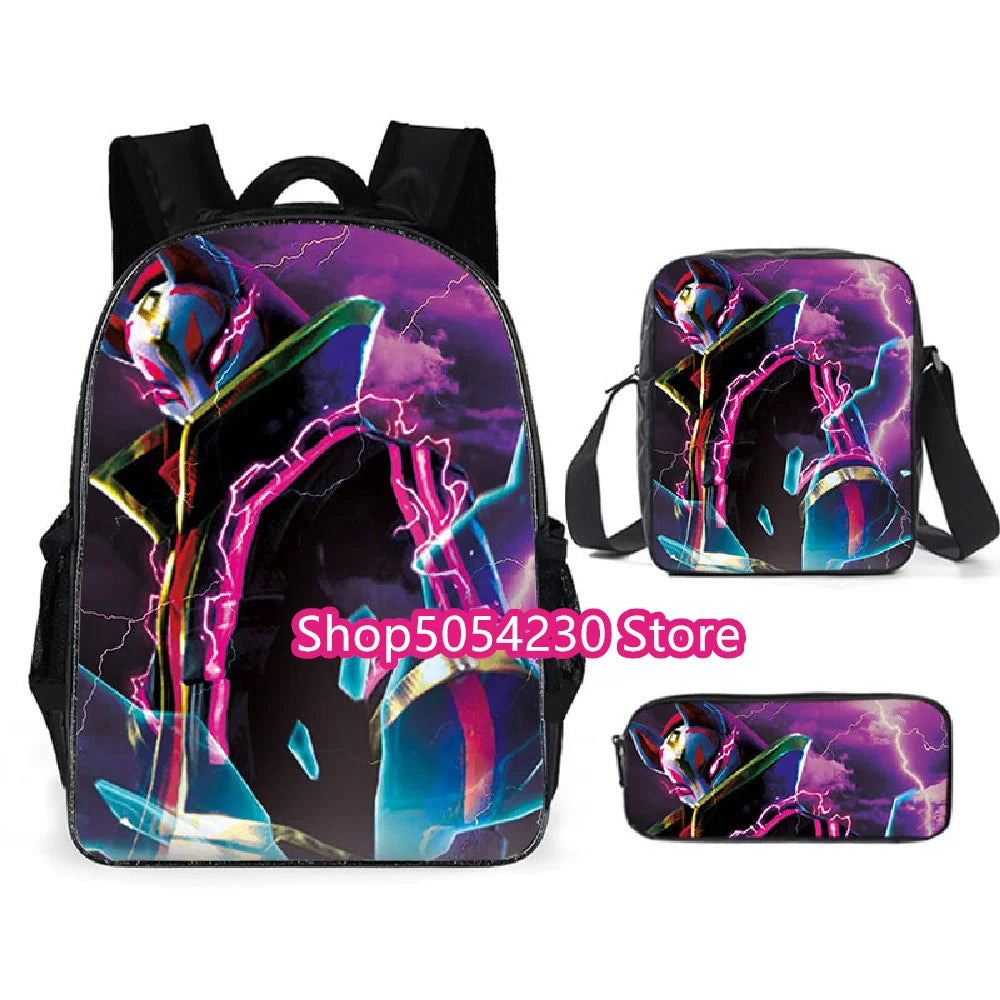 Mochila Fortnited 3PCS para Rapazes, Victory Game, 16 Polegadas, Resistente à Água, Mochila Pré-Escolar, Mochilas Escolares Fixes para o Ensino Básico
