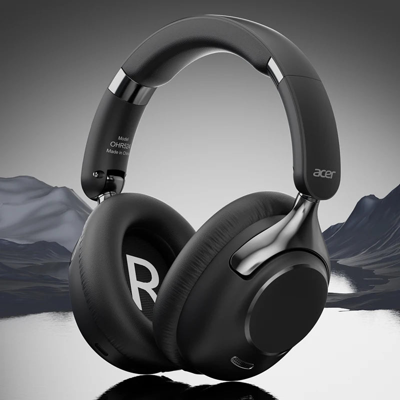 Acer OHR524 ANC Wireless Bluetooth Headphones 360° Surround Sound Gaming Headset with HD Mic, Noise Cancellation & 100H Battery