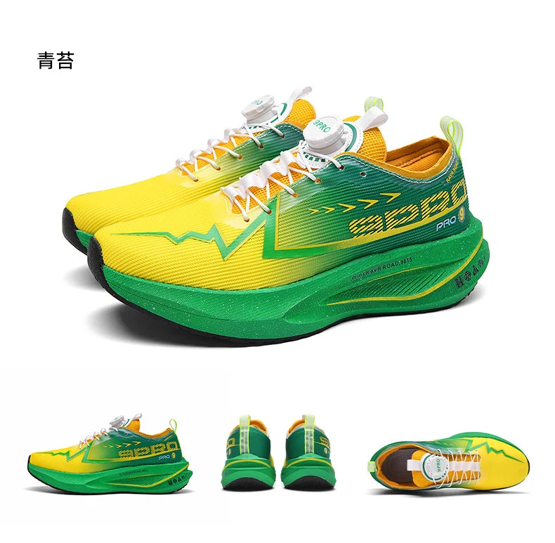 Scarpe da corsa da maratona da uomo con soletta in carbonio, sportive specializzate, traspiranti e leggere; scarpe da ginnastica da donna comode, sportive e antiscivolo