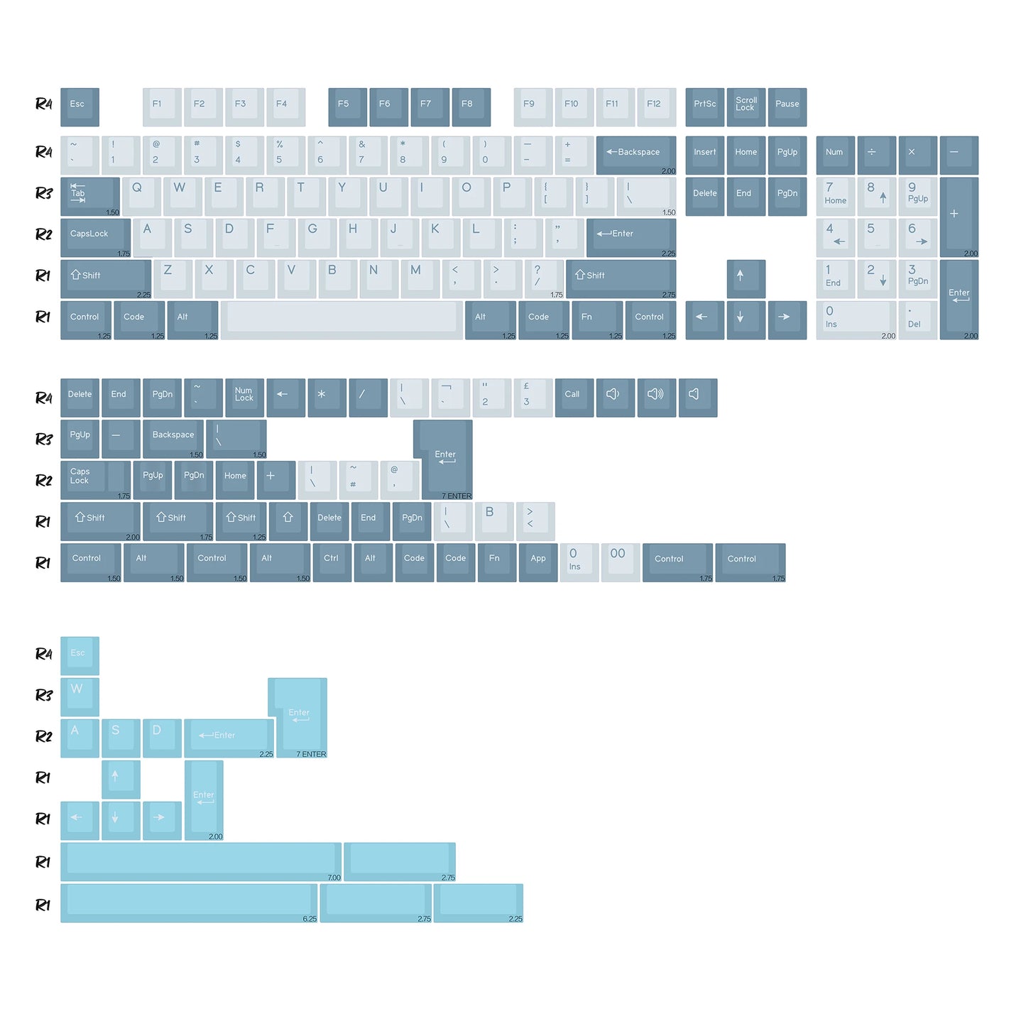 KBDiy GMK Apollo Keycaps ISO PBT Cherry Profile Retro Double Shot Keycap for MX Switches Alice 60 Mechanical Keyboard Key Caps