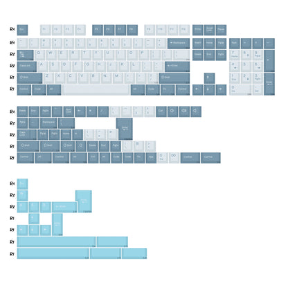 KBDiy GMK Apollo Keycaps ISO PBT Cherry Profile Retro Double Shot Keycap for MX Switches Alice 60 Mechanical Keyboard Key Caps