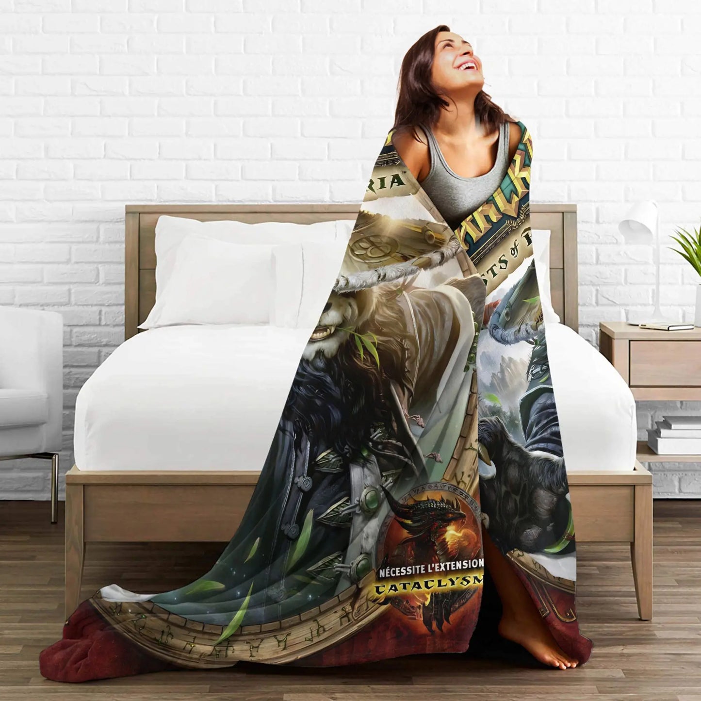 Soft Blanket Picnic WOW World of Warcraft Arthas Retro Game Throw Blanket Flannel Bedspread For Couch Bed Novelty Sofa Bed Cover
