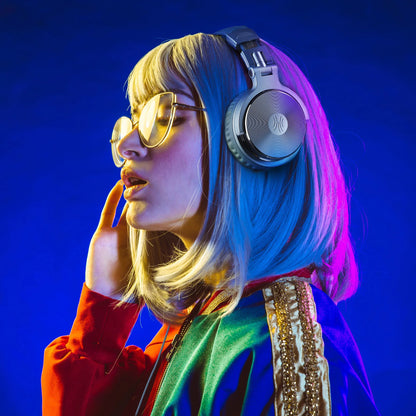 OneOdio Pro-10 Studio Monitoring Headphones Wired HiFi Over-Ear Headphones with 50mm Drivers, Deep Bass, Professional Audio & Built-in Microphone