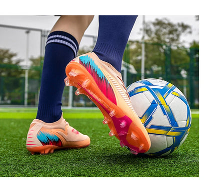 New Men's Football Boots Cleats Shoes Soccer Long Spikes FG Ultralight Training Soccer Shoes Non-Slip Outdoor Match Drop Shipping