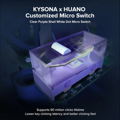 KYSONA M617 Wireless Gaming Mouse Tri-Mode Bluetooth 2.4G & Wired, PAW3395 Sensor, 26K DPI, 8000Hz Polling Rate, 59g Lightweight Rechargeable Gaming Mouse