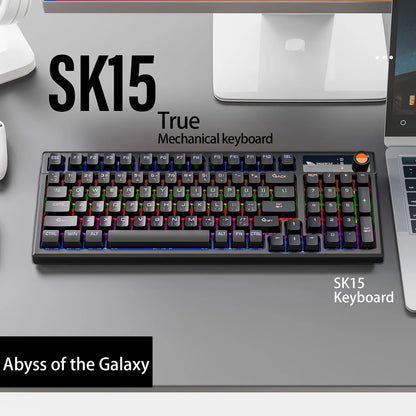 SMAILWOLF SK15 Mechanical keyboard wired full-key rollover gaming e-sports notebook office 98 keys customized in Russian