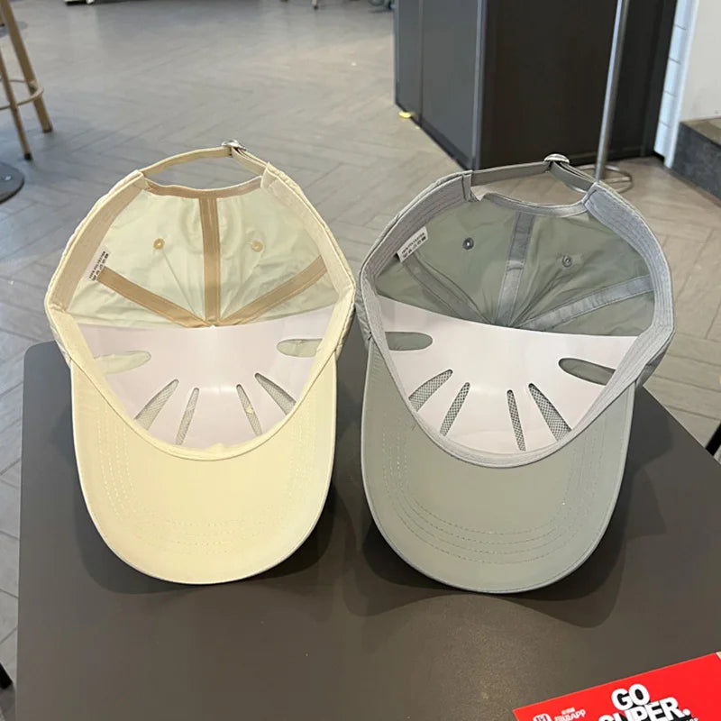 Summer embroidery quick-drying hat Spring and autumn outdoor sunscreen baseball cap adjustable sports visor