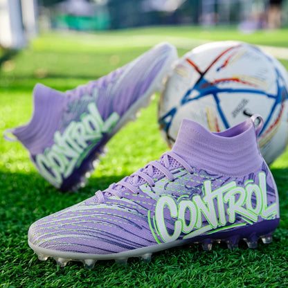 Chaussures de football pour homme, crampons, baskets montantes, chaussures de foot de haute qualité, antidérapantes, pour futsal, gazon, match en salle, best-sellers FG/TF