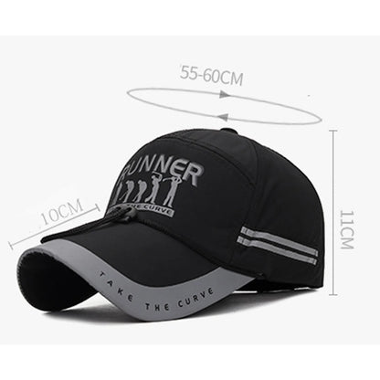 Cappellino da uomo con visiera a punta, regolabile, traspirante, sportivo, a tesa larga, con protezione solare, cappellino da baseball per uomo, cappellino alla moda da ragazzo, cappellino snapback