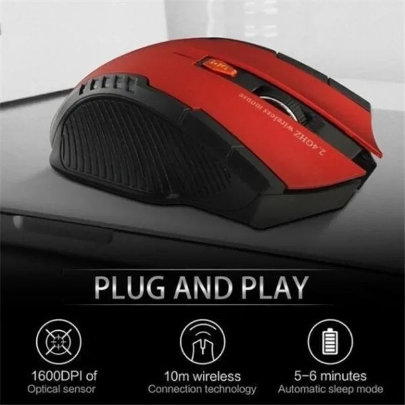 Mini Portable Wireless Optical Mouse 2.4GHz USB Computer Mouse for PC & Laptop, Ergonomic Mini Portable Wireless Mouse with Adjustable DPI
