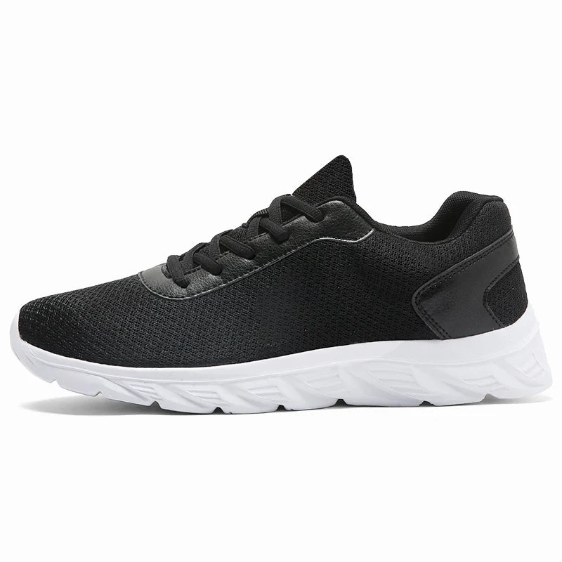 Men's casual sports shoes men's shoes black mesh breathable running shoes men's soft bottom light flat bottom work shoes