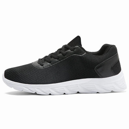 Men's casual sports shoes men's shoes black mesh breathable running shoes men's soft bottom light flat bottom work shoes