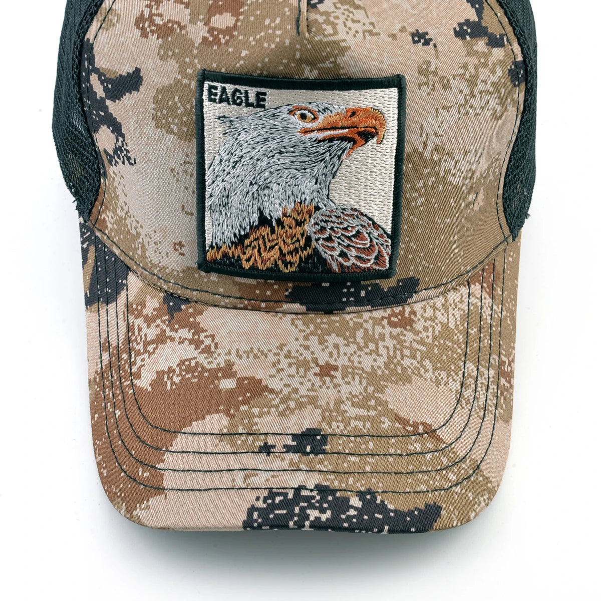 Gorras de camionero de moda con parche bordado de cabra. Gorra de béisbol Snapback «Four Seasons» para hombre y mujer, con visera ajustable.