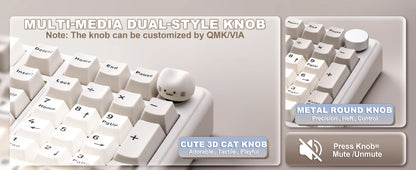 YUNZII B98 PRO QMK/VIA Wireless Mechanical Keyboard, 96% Layout Custom Gaming Keyboard, Hot-Swap Gasket RGB Keyboard for Win/Mac