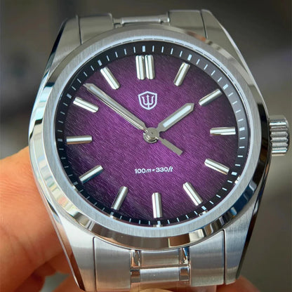 Watchdives New WD0003B Aventurine Dial Watch VH31 Quartz Movement Sapphire Crystal Luminous 100m Waterproof 36mm Vintage Watch
