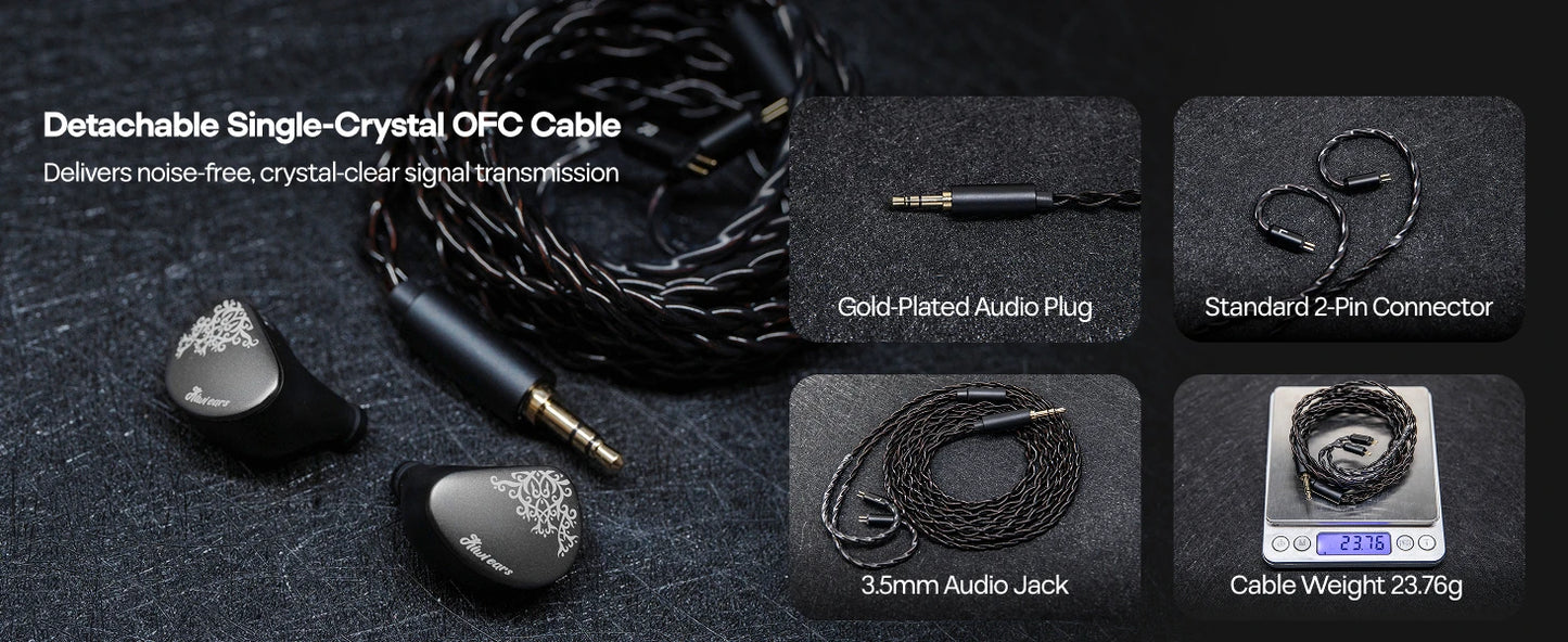 Linsoul Kiwi Ears Cadenza II HiFi Earphones 10mm Titanium Dynamic Driver IEM with KARS 2.0, Detachable Cable, Premium Wired Earbuds