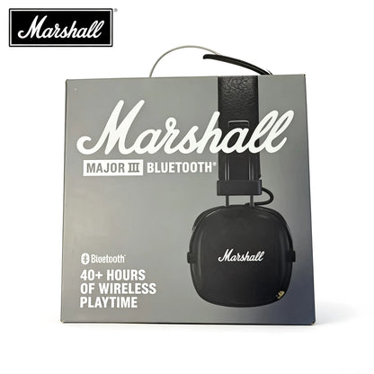 Marshall Major III 3 Wireless Wired Headphones with Mic, Bluetooth Deep Bass Headphones, Foldable Gaming Headset for Sports, Rock Music & Everyday Listening