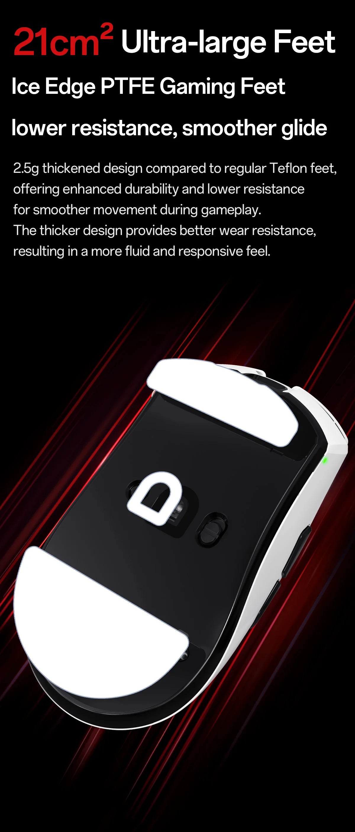 Delux M900mini PRO Wireless Gaming Mouse, Ultra-Lightweight 40g Ergonomic Gaming Mouse with PAW3395 Sensor, 26K DPI, 8KHz Polling Rate for PC & Laptop