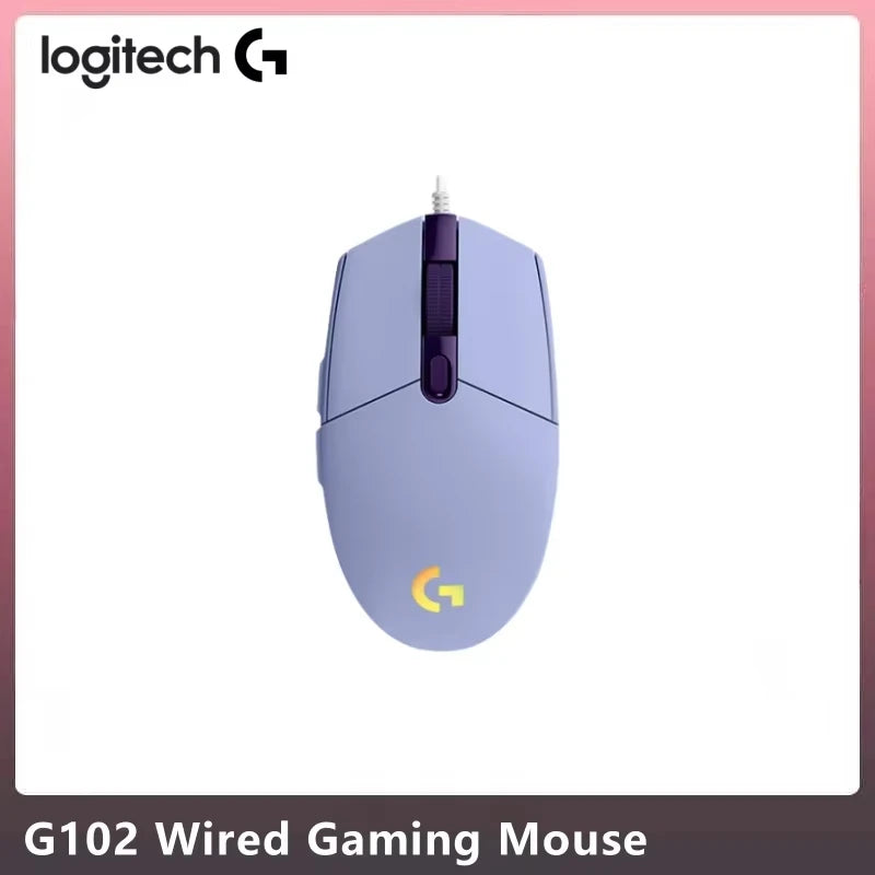 Logitech G102 G203 Wired Gaming Mouse 8200 DPI RGB Backlit Mouse with 2.1M USB Cable, Precision PC Gaming Mouse for Laptop & Office