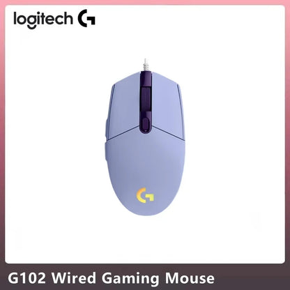 Logitech G102 G203 Wired Gaming Mouse 8200 DPI RGB Backlit Mouse with 2.1M USB Cable, Precision PC Gaming Mouse for Laptop & Office
