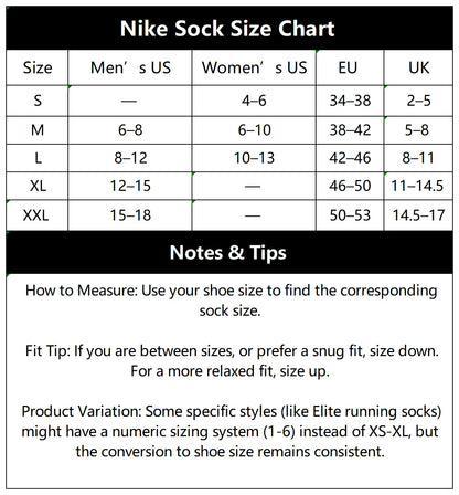 Nike 3-pak sportsokker til mænd og kvinder med tyk frotté og sål i frotté: Skridsikre, komfortable og åndbare SK0118-010