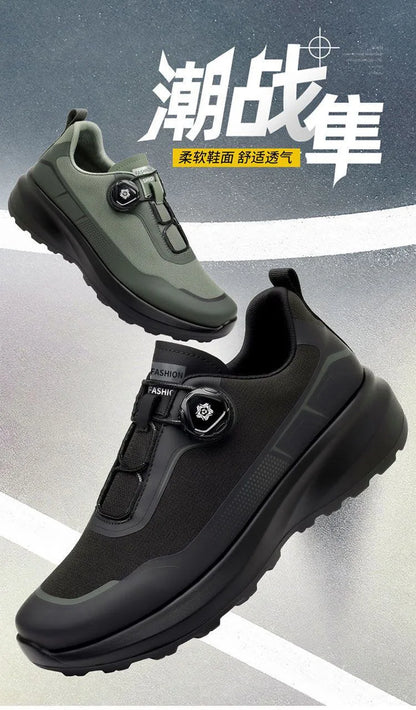 Outdoor men's sneakers 2026 new spring and summer thick soled sports shoes men's hiking daddy shoes casual footwear for men