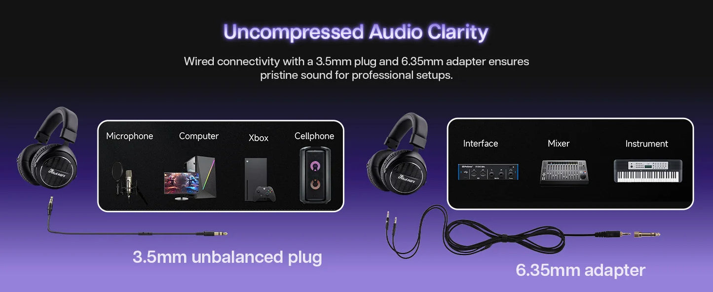 Linsoul Kiwi Ears Ellipse Studio-Grade Open-Back Dynamic Driver Headphones with Detachable Cable, Hi-Fi Bass Over-Ear Wired Headset