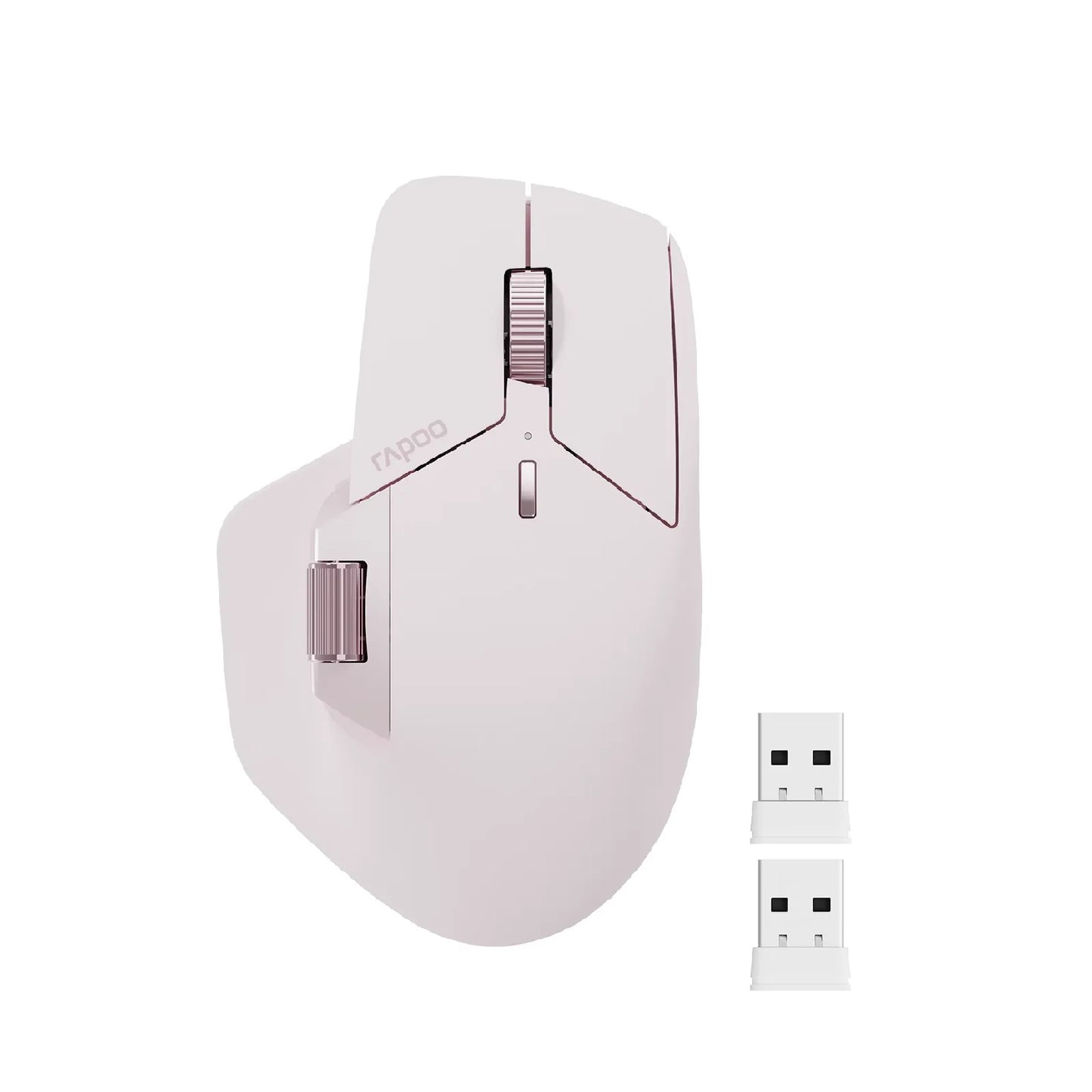 Rapoo MT760 Multi-Mode Rechargeable Wireless Mouse, Ergonomic Bluetooth Mouse with 4000 DPI, Easy-Switch for Up to 4 Devices, USB-C Rechargeable