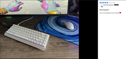 Teclado gaming MCHOSE ACE 68 con switches magnéticos Hall Effect, Rapid Trigger, RGB programable, 8K Hz y funciones DKS/MT/TGL/RS/SOCD